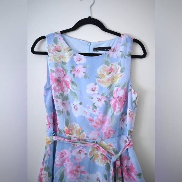 Womens Sz 6 Floral Tiered Midi-Dress - Chetta B - NWOT Pastel Easter - Picture 3 of 11